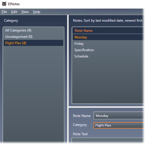 ElNotes interface image