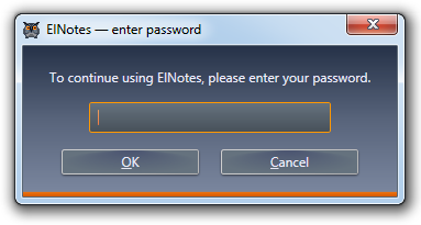 Enter password window